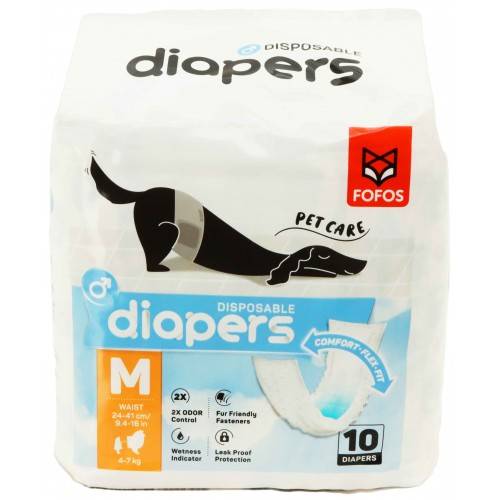 FOFOS DISPOSABLE DIAPERS FOR MALE DOGS