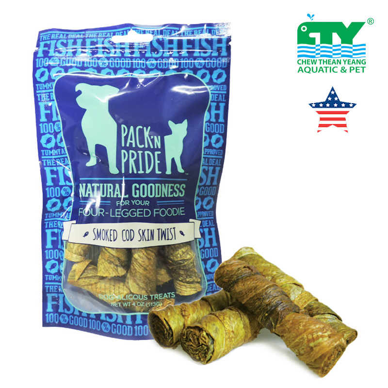 PACK N PRIDE SMOKED COD SKIN TWIST 113G